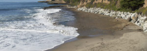 photo of waves on the shore on the CA coastline