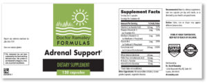 graphic of Dr. Ramaley's Adrenal Support dietary supplement label
