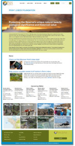 screenshot of Point Lobos Foundation website